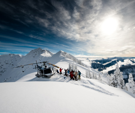 Heli-skiing