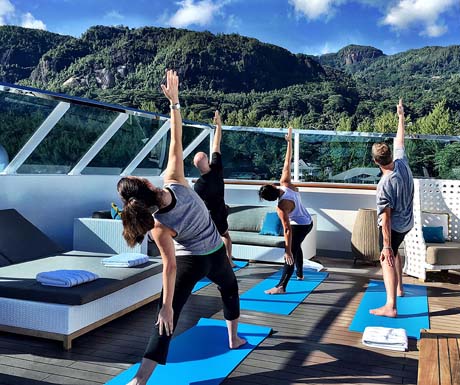 Yoga onboard Crystal Esprit