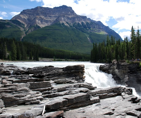 Athabasca Falls in the Icefields Parkway, Canada