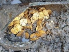 Secret stash of Roman gold and silver coins located in theater basement