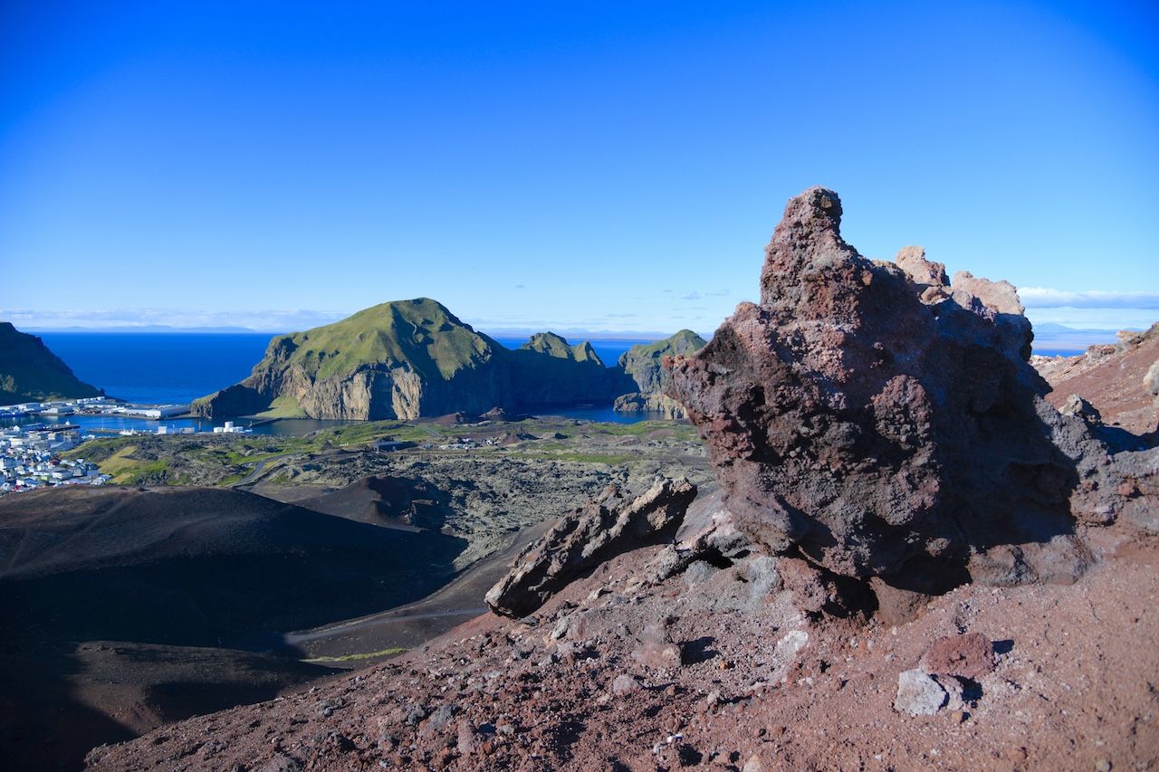 View from Edlfell volcano in Iceland