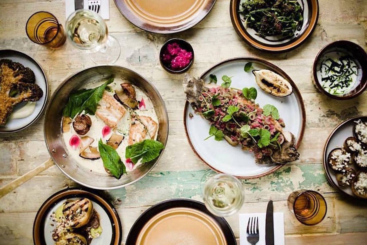 Icelandic feast laid out on a table