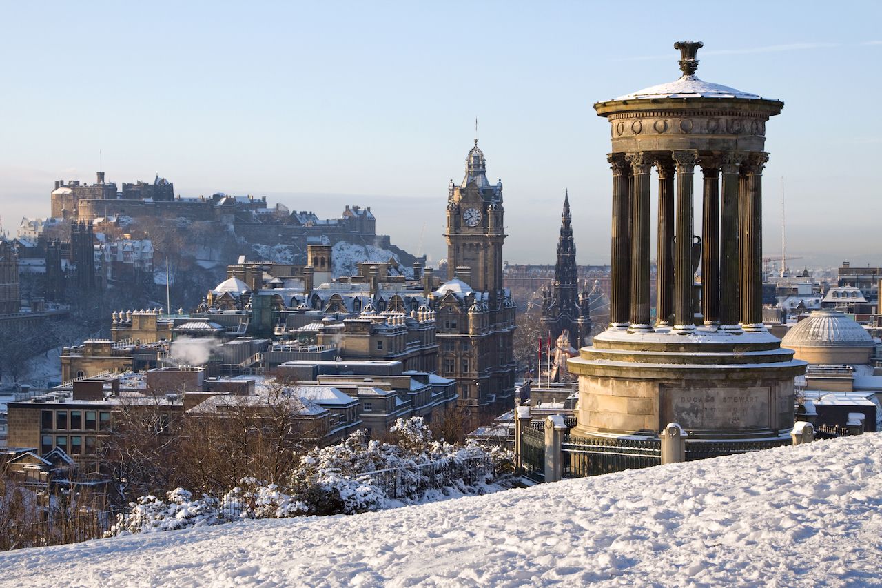 Edinburgh City and Castle in Scotland