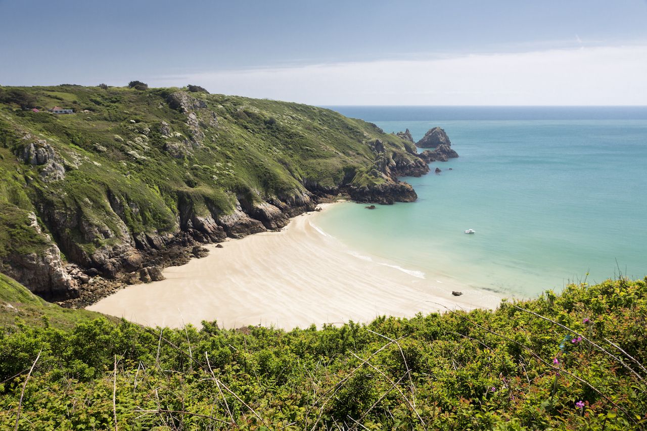 South coast of Guernsey island, UK